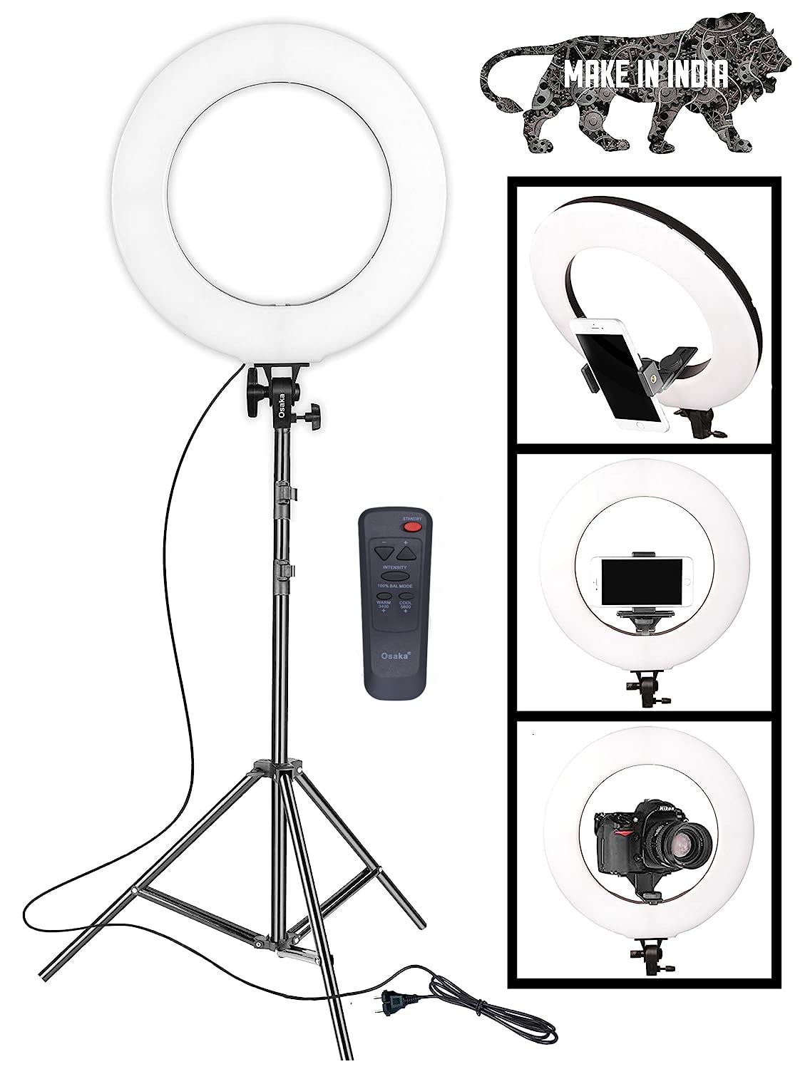 Amazon.com: UBeesize 12'' RGB Selfie Ring Light with 62'' Tripod Stand for  Video Recording＆Live Streaming(YouTube, Instagram, TIK Tok), Compatible  with Phones, Cameras and Webcams : Everything Else